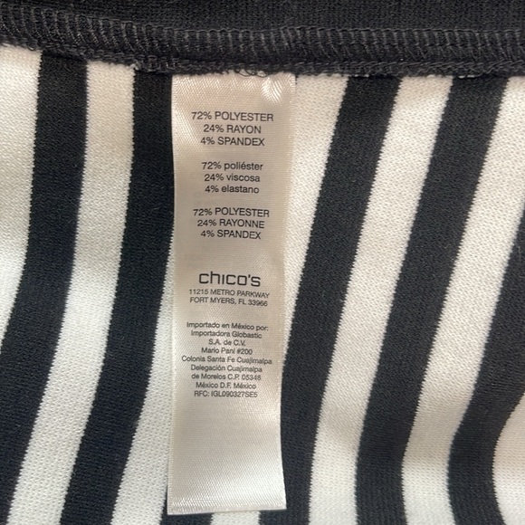 Chico’s Striped blocked moto jacket - Picture 6 of 6